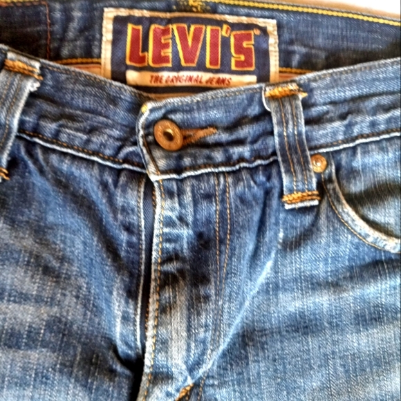 Levi's Low Boot Cut Vintage Distressed Blue Jeans - Picture 8 of 16